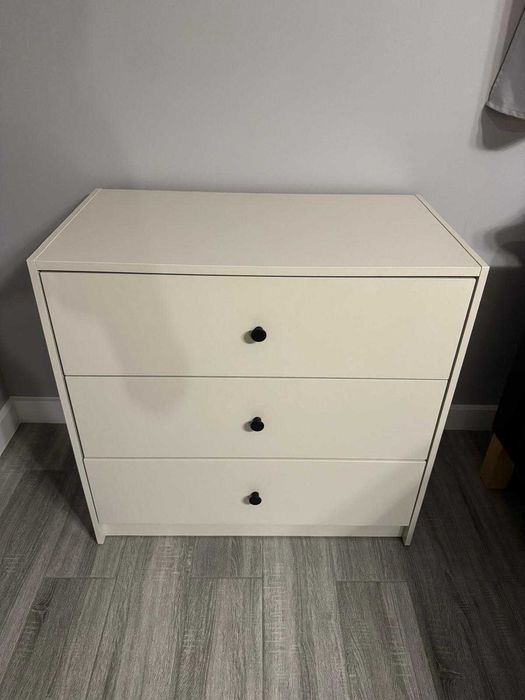 Komoda IKEA Gursken jasnobeżowy 3 szuflady 69x67x38 cm JAK NOWA