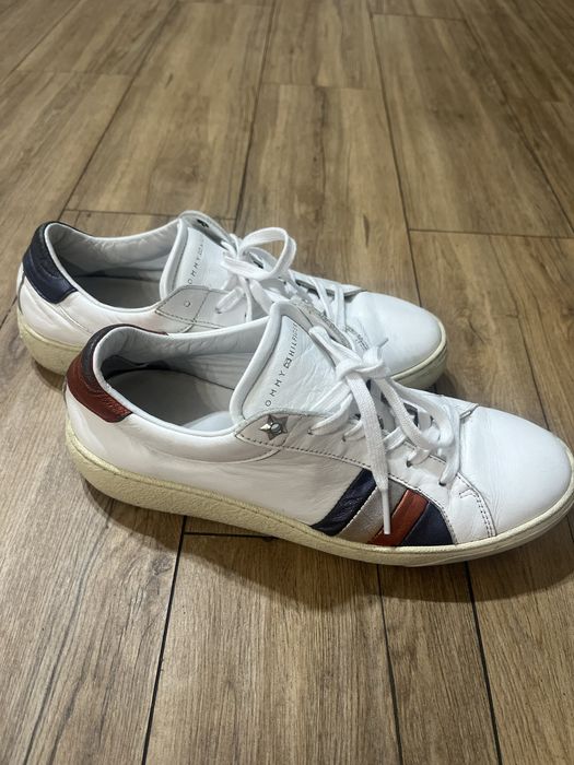 Trampki, sneakersy skórzane, Tommy Hilfiger
