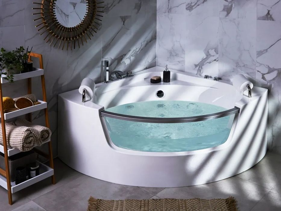 LUKSUSOWA WANNA NAROŻNA SPA 201x150 Hydromasaż LED 20 dysz NOWA
