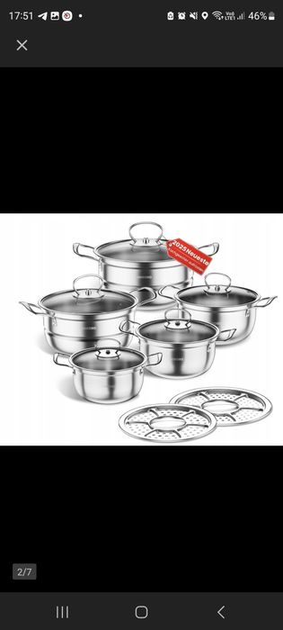 Zestaw garnków nowe