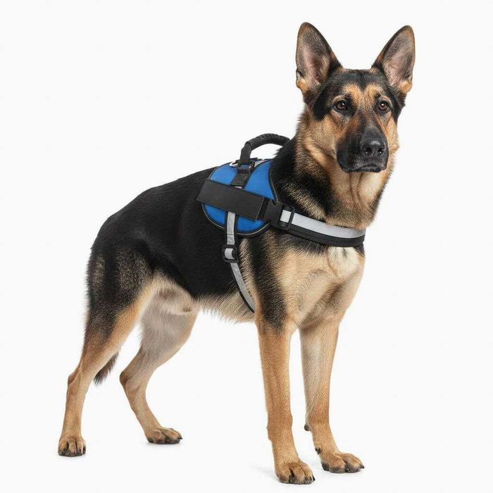 Шлейка водилка для поисковых собак с ручкой для удержания роз. S, M, L