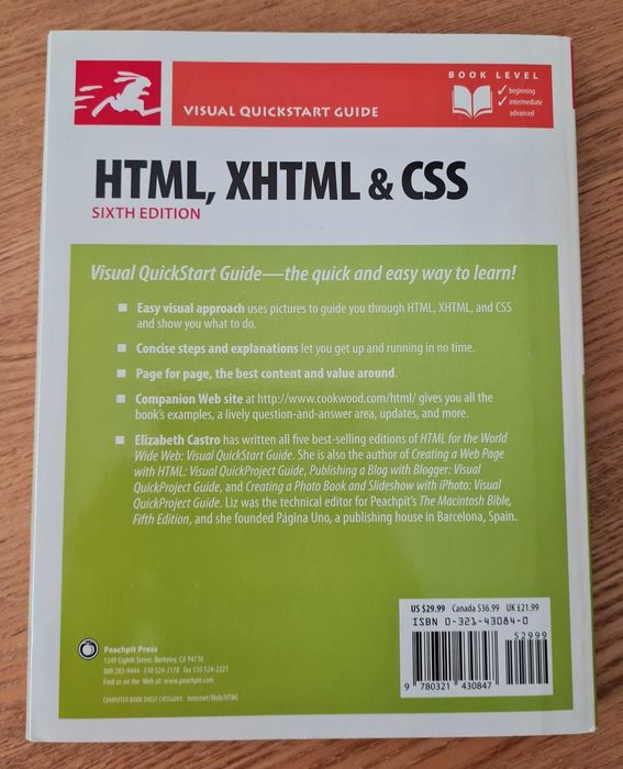 HTML, XHTML, & CSS: Visual QuickStart Guide