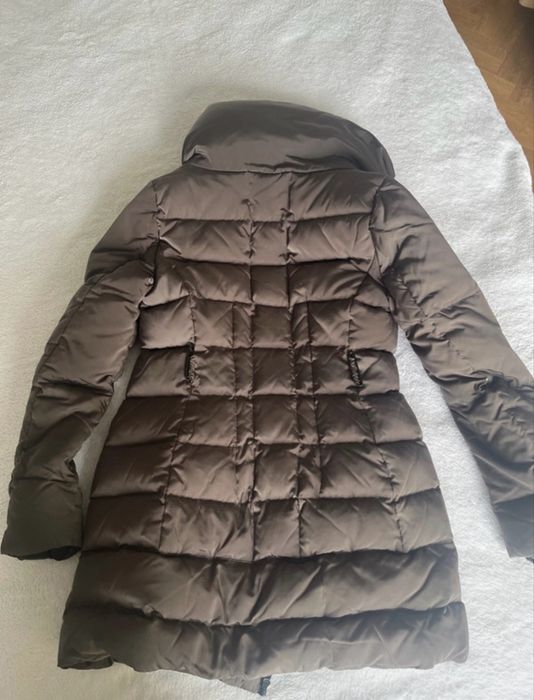 Kurtka plaszcz  ZARA XS puch naturalny