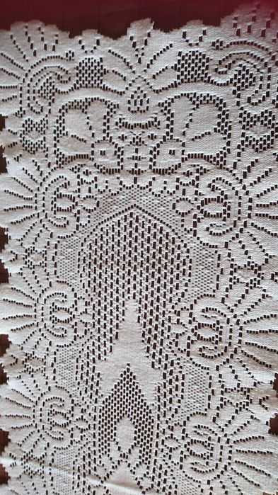 Bieżnik bialy żakardowy