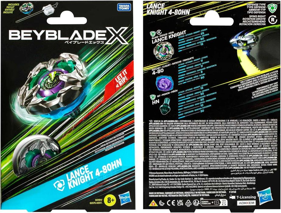 Beyblade X Lance Knight 4-80HN Starter Pack (Novo / Selado)