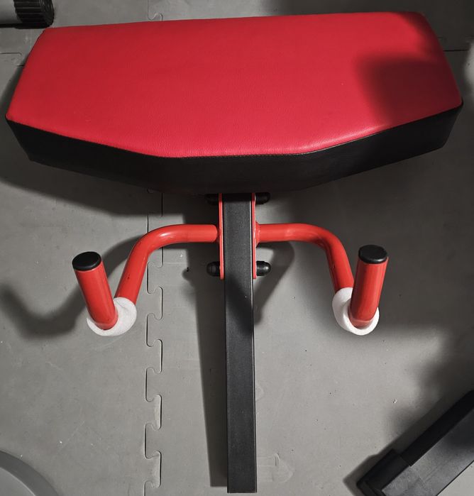 Siłownia zestaw Marbo Sport ławka,stojaki,modlitewnik  i prasa do nóg