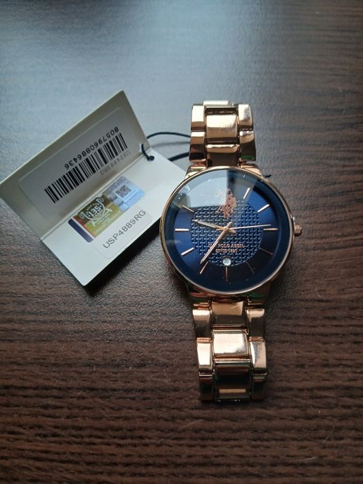 męski zegarek  złoty U.S.POLO ASSN nowy