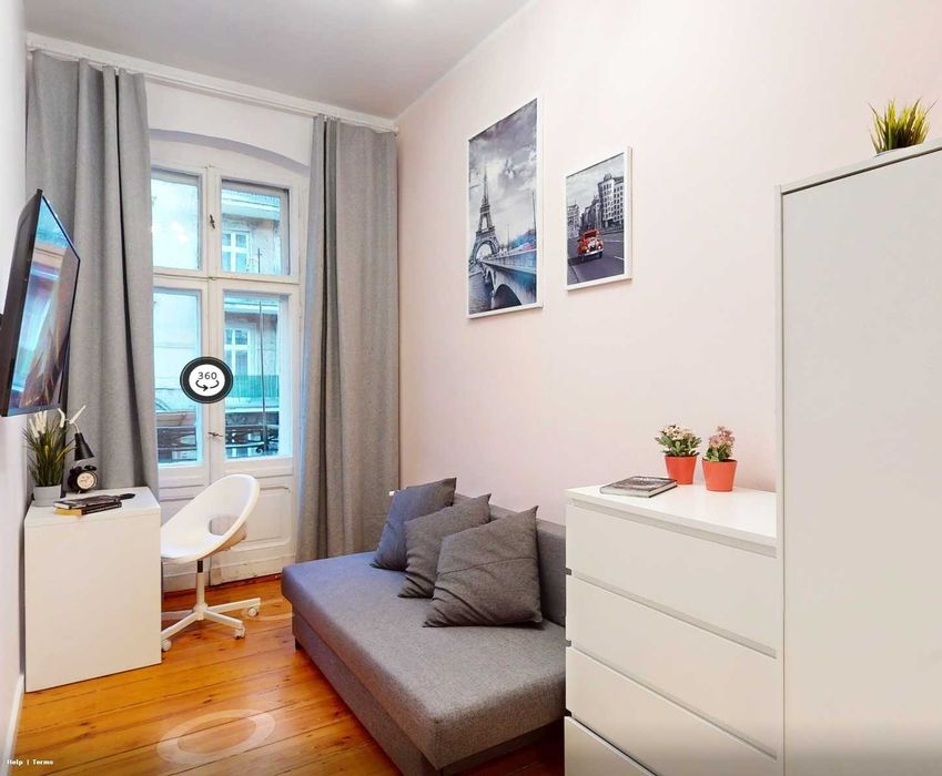 pokój z TV 42" z Internetem nowe mieszkanie centrum przy Dąbrowskiego