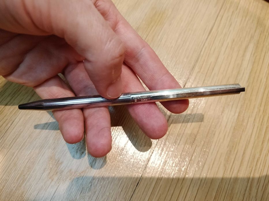 Caneta S.T. Dupont Classique – Sterling Silver Guilloché / Pinstripe