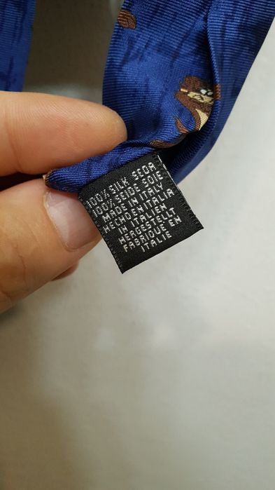 Retro vintage krawat jedwabny Tie Rack Looney Tunes diabeł tasmański