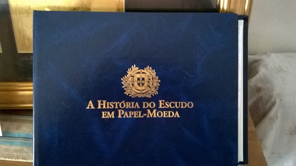 História do Escudo Papel-Moeda Folha de Ouro Moldura Edição Especial