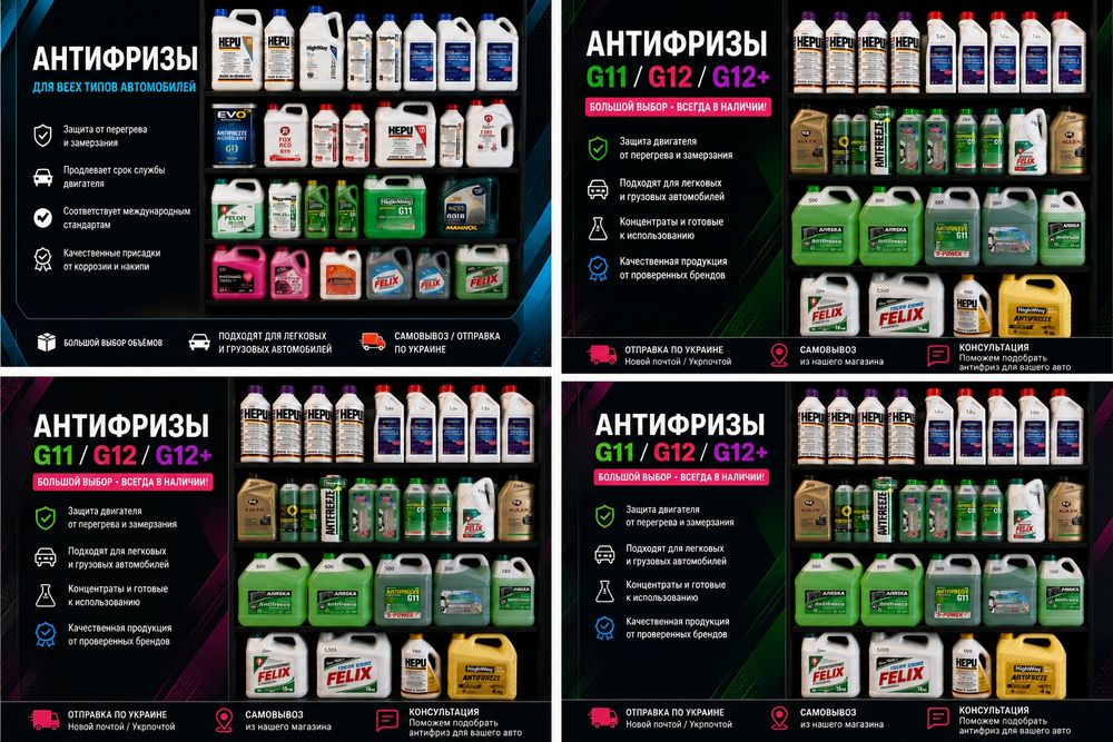 Антифриз G11/G12/G12+ для авто | Большой выбор | От 100 грн