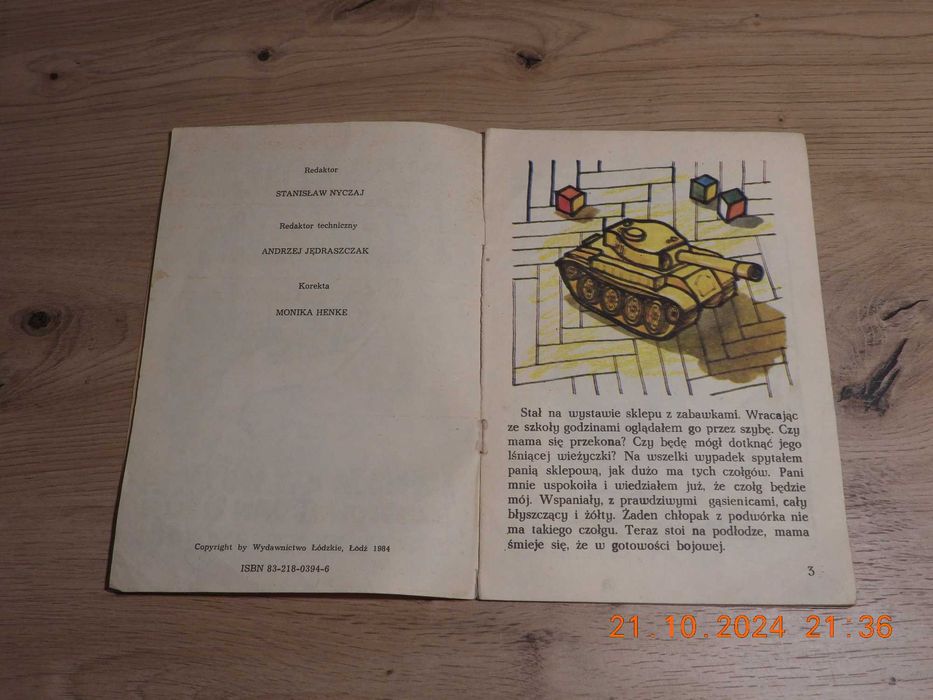 Przygoda z czołgiem. Elżbieta Kwasowska  wyd. 1984
