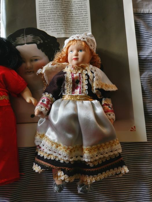 3 Bonecas porcelana conjunto preço conjunto