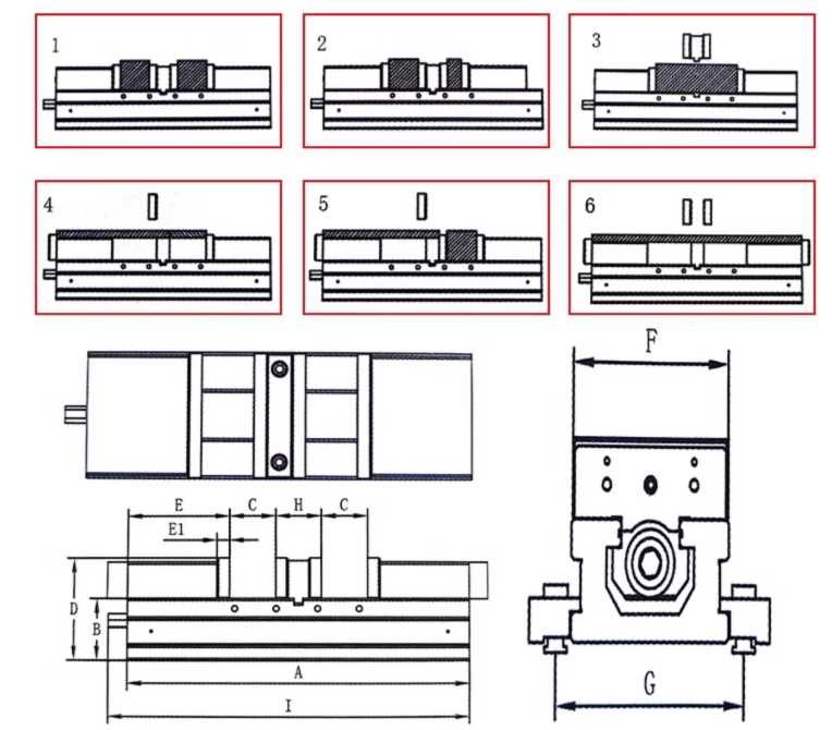 Тиски Лещата прецизійні Двозатискні MLD 100-160