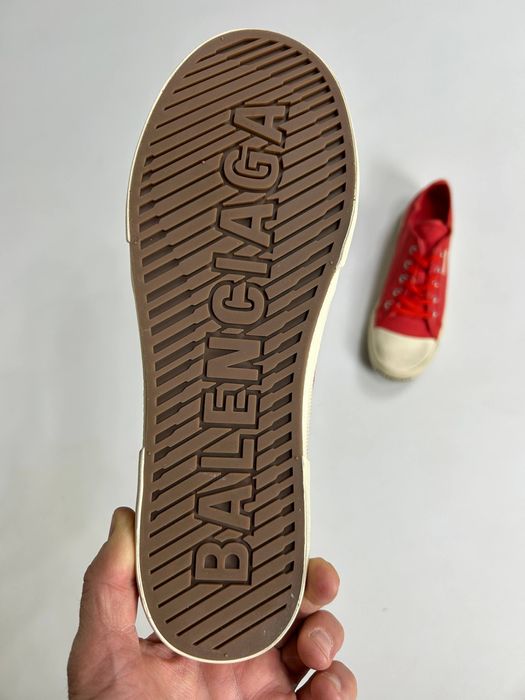 Balenciaga Paris red low shoes кеди кросівки кроссовки червоні 43 42 41