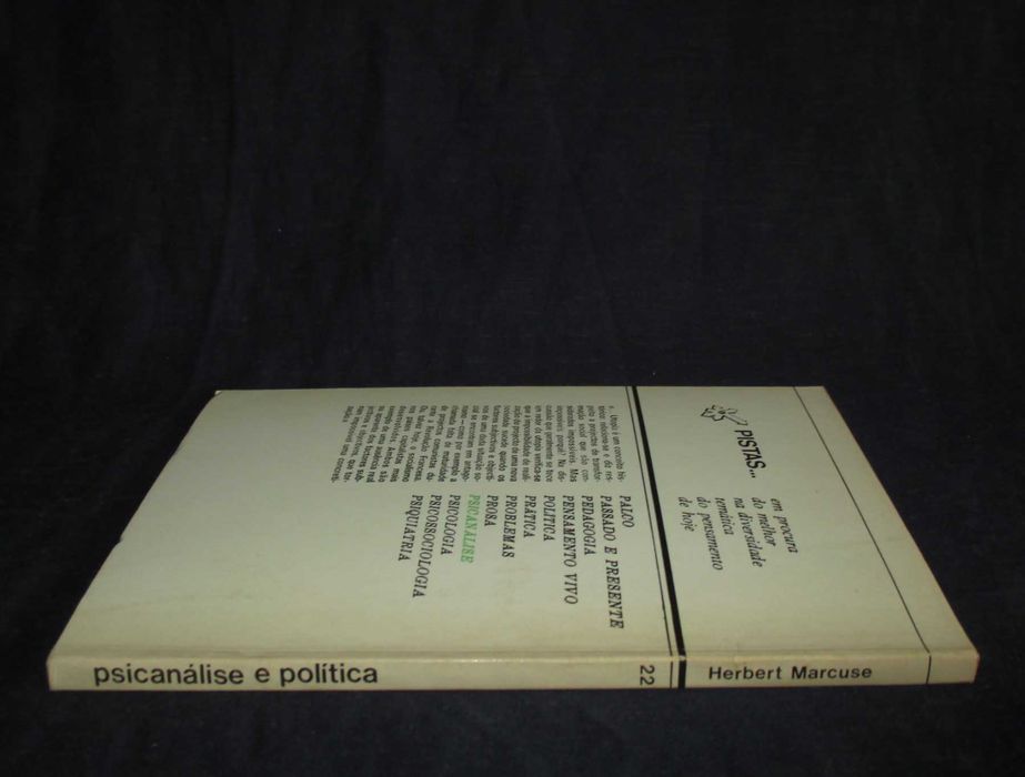 Livro Psicanálise e política O fim da utopia Herbert Marcuse