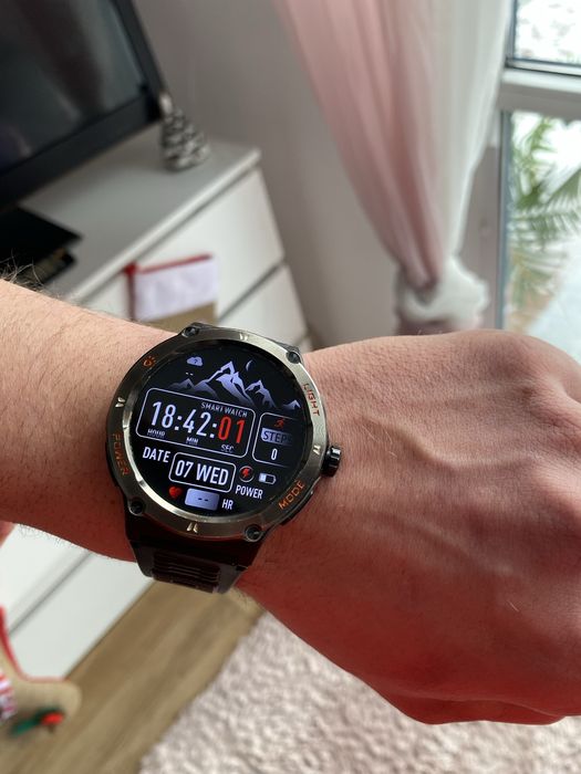 Smartwatch KT76 zegarek męski bluetooth wodoodporny latarka kompas ...
