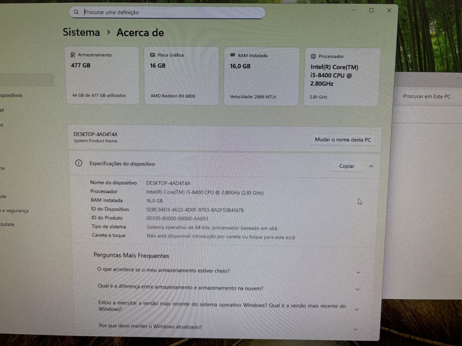 Computador Gaming i5 com AMD RX 6800