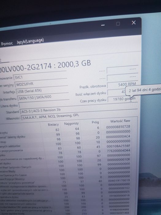 Dysk twardy HDD  2 TB 2,5' Seagate Skyhawk PC Laptop Xbox PS4 NAS