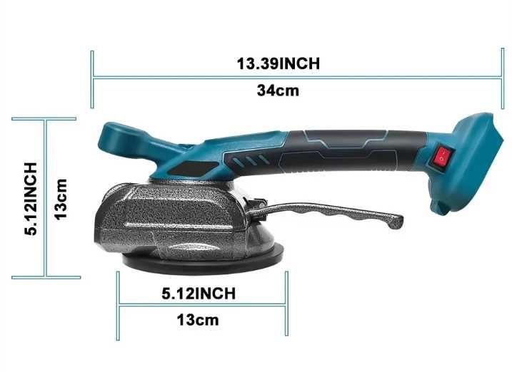 Вібратор для укладання плитки 18V, віброприсоска, сумка (без акб)