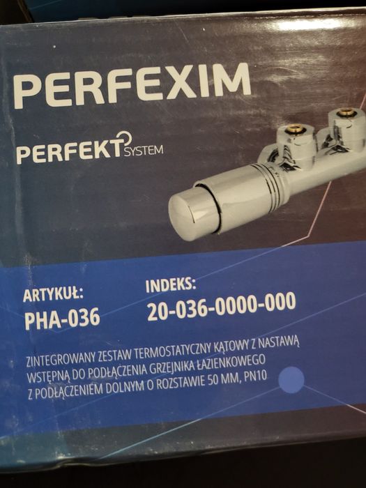 2x PERFEXIM Zestaw Termostatyczny Kątowy 50mm CHROM