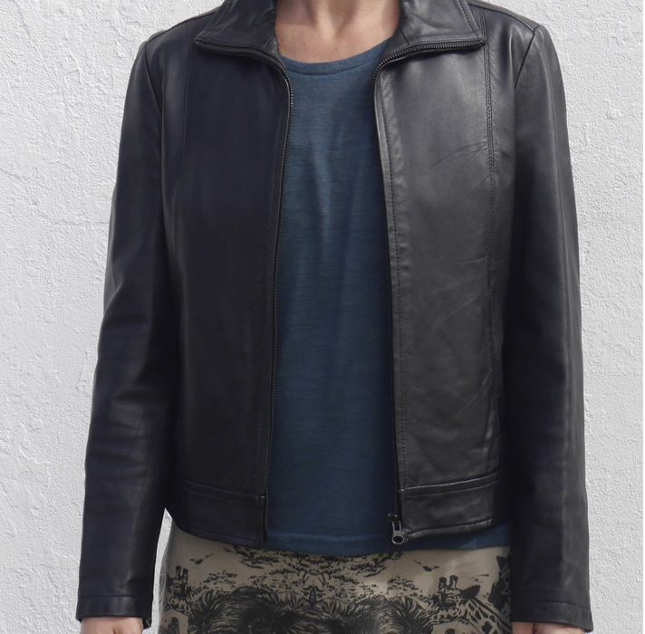 Blusão cabedal preto pele genuína NOVO / Black leather jacket - MANGO64729615748738121