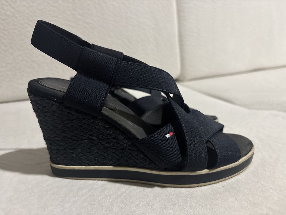 Espadryle koturny buty na obcasie Tommy Hilfiger