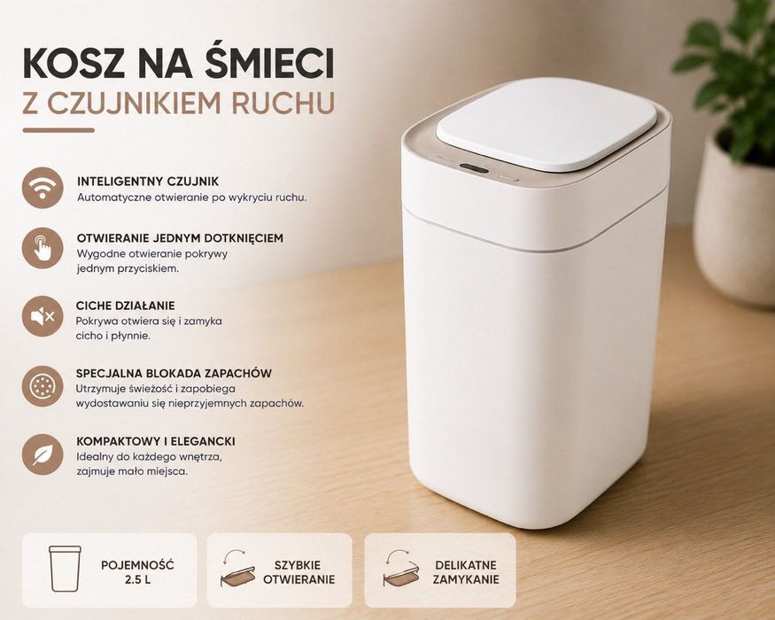 Automatyczny kosz na śmieci