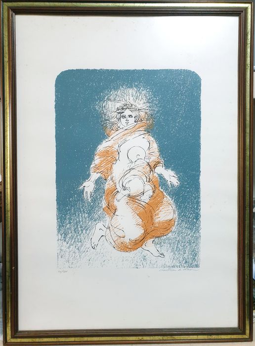 Luís Filipe Abreu: linda Serigrafia assinada, numerada e emoldurada