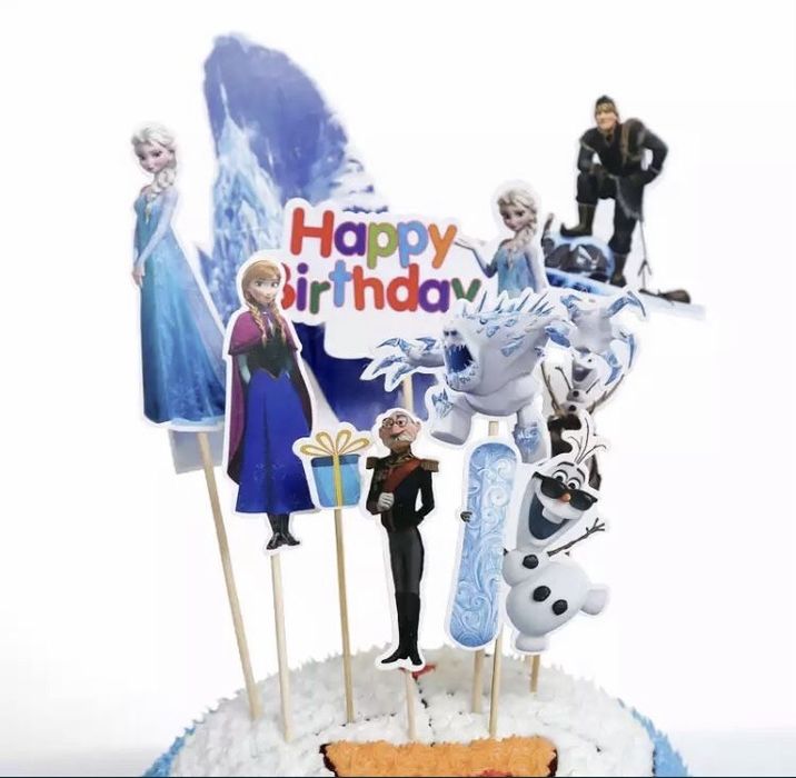 Toppery ozdoby na tort na babeczki kraina lodu frozen elsa anna olaf