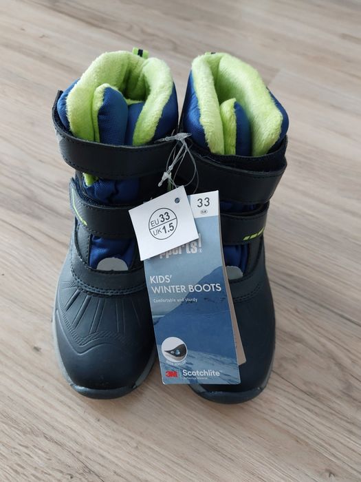 Nowe śniegowce Pepperts 33 buty zimowe chłopięce na rzepy