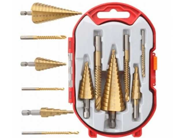 Wiertła wiertło stopniowe stożkowe 6 sztuk