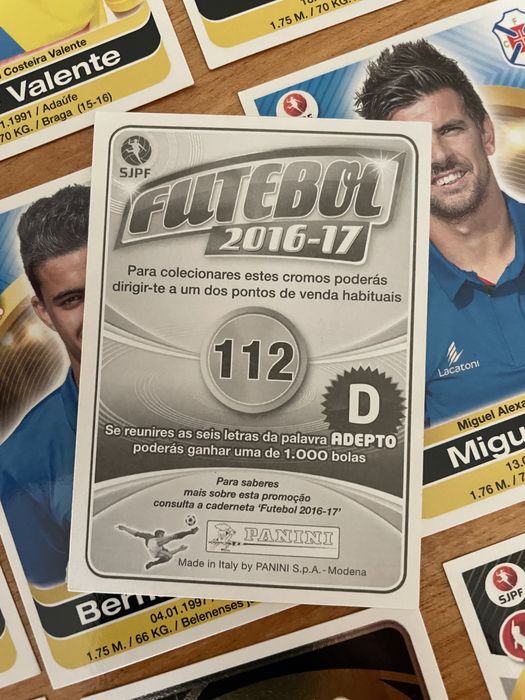 Cromos Futebol temporada 2016 a 2017