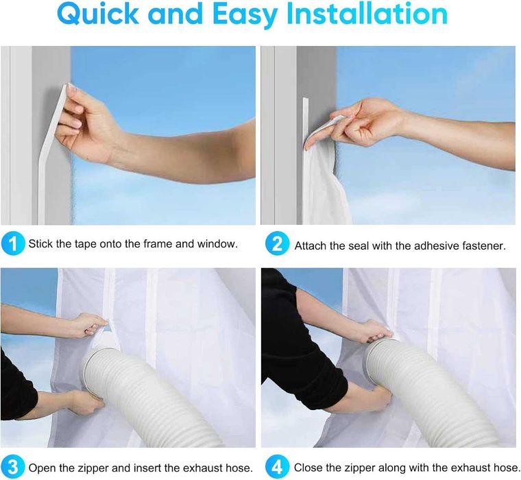 Uszczelka okienna do klimatyzatorów mobilnych bez wiercenia, 400 cm