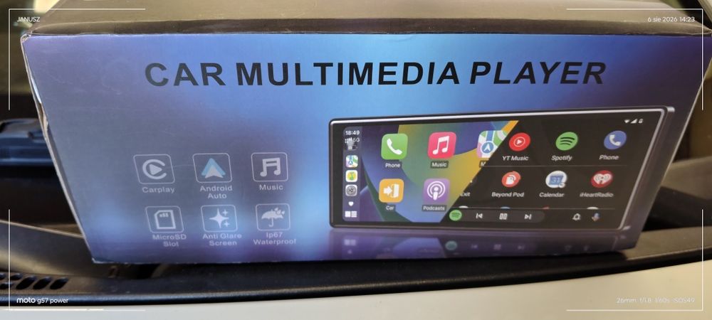 Carplay 8,1 cala do motocykla