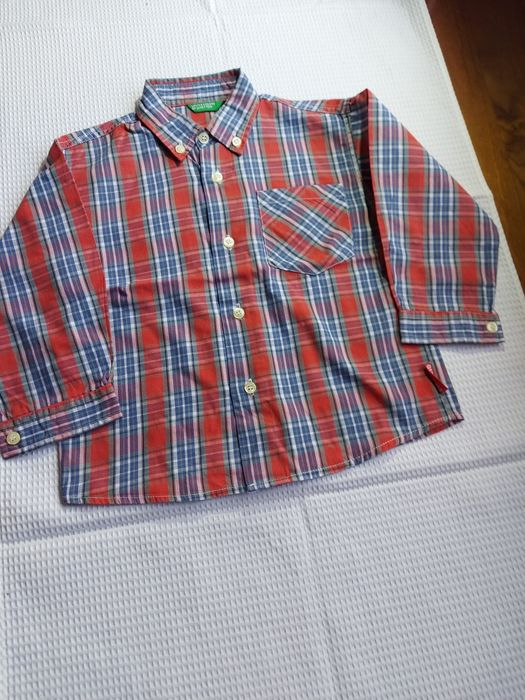 Camisa da Benetton - 2 Anos - Xadrez.