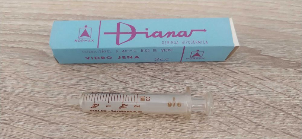 Seringa de vidro antiga