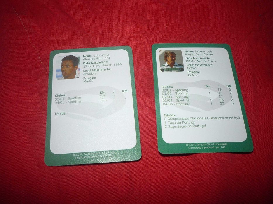 Ofereço "cartas sporting" e outros cromos