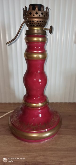 Stara lampa porcelanowa Karolina. PRL lata 60