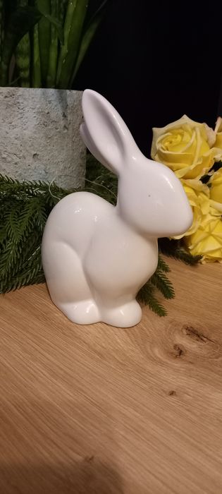 Królik zając wielkanocny nowy ceramiczny