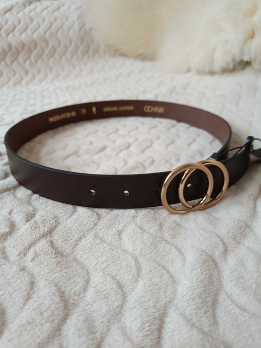 Nowy skorzany pasek Ochnik brazowy