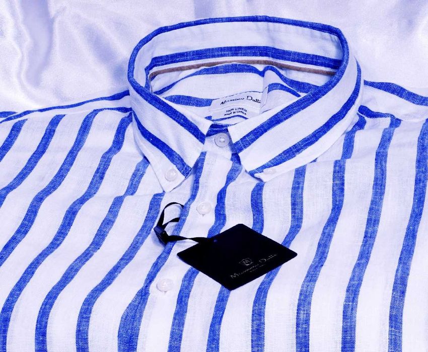 Massimo Dutti lniana koszula S sycylijski dandy żigolo samiec alfa th