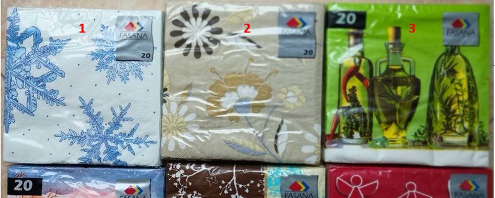 DECOUPAGE serwetki papierowe z nadrukiem 33x33 Fasana