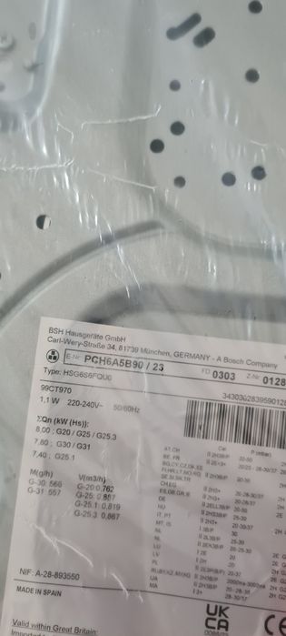 Płyta gazowa bosch pch6a5b90 nowa
