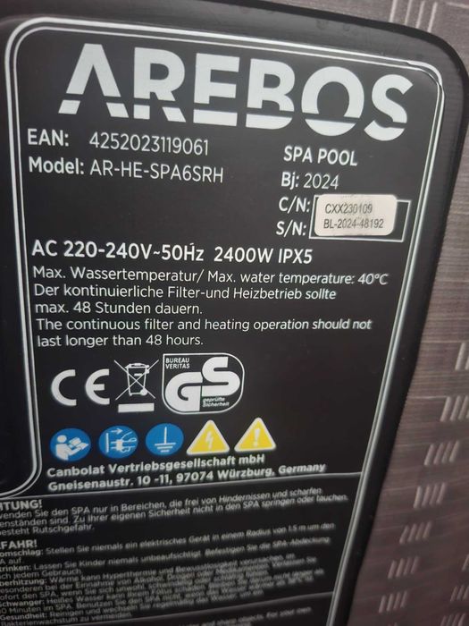 Basen Spa jakuzzi barcelona Arebos