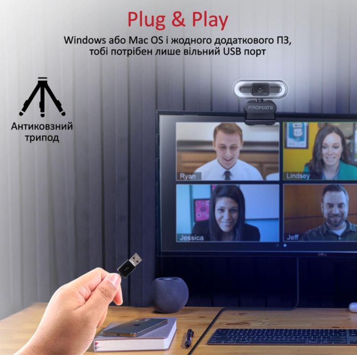 Продам Веб-камеру Promate ProCam-3 Black