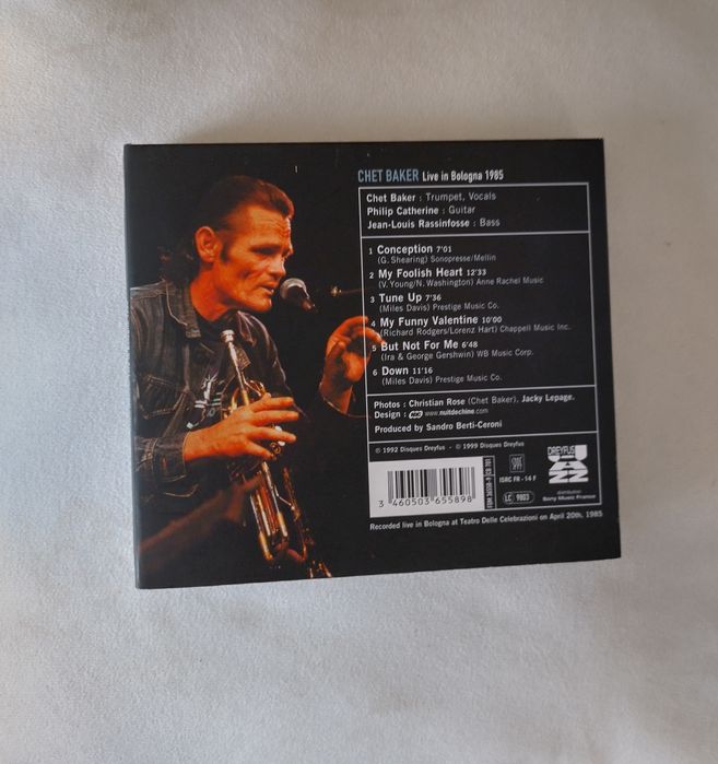 Chet Baker CD live in Bologna 1985 excelente estado
