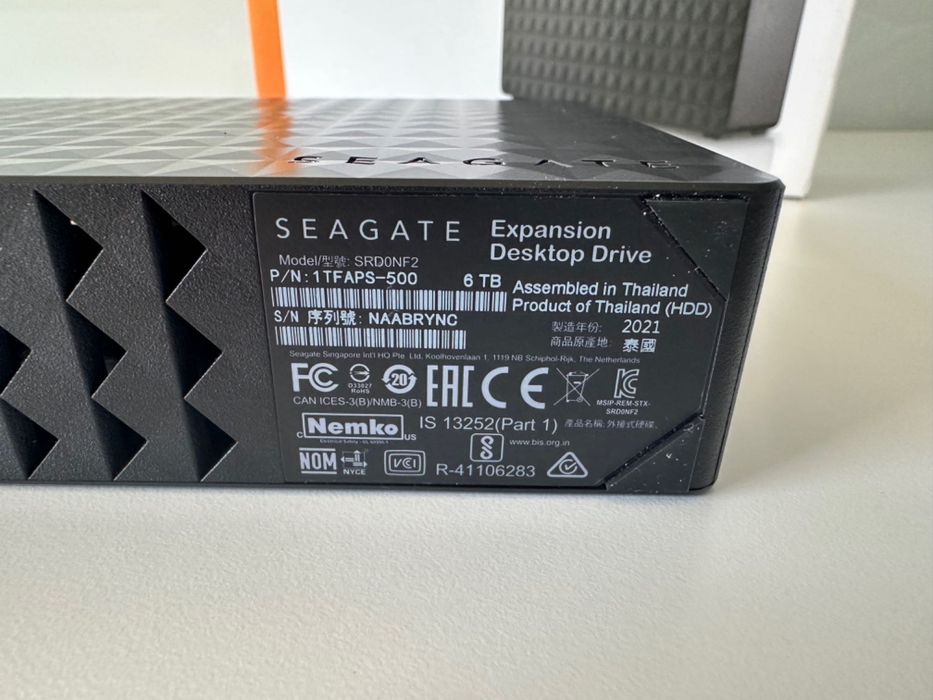 Disco Externo Seagate Expansion 6TB Caixa e Acessórios