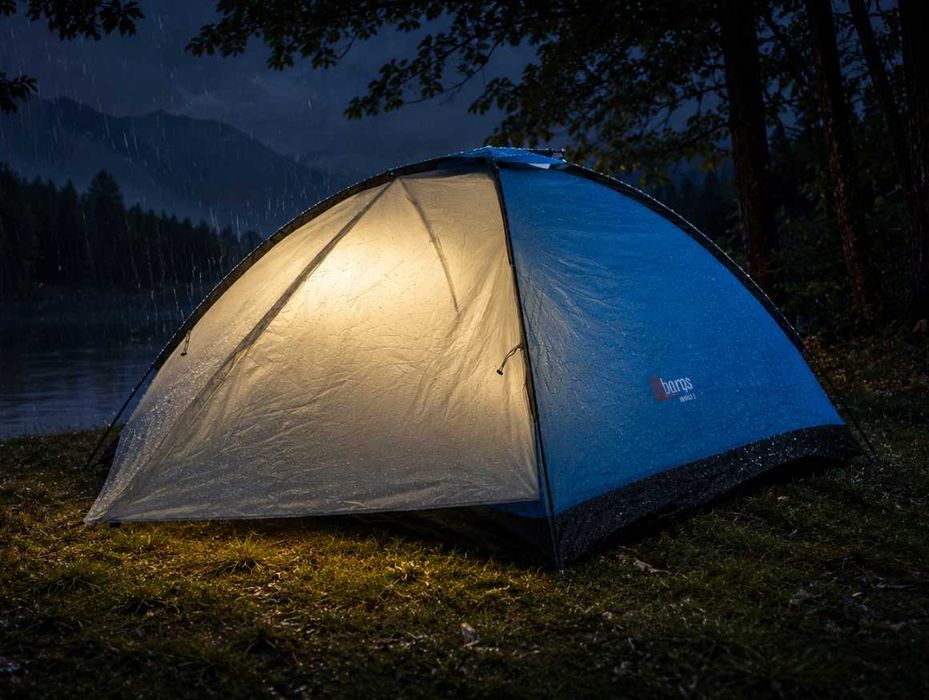 Lekki Namiot Biwakowy 3-4 Osoby Iglo 210x210cm | Wodoodporny 2000mm UV 30+ | Podłoga PE Klejone Szwy Turystyka Kemping Pokrowiec FV23%